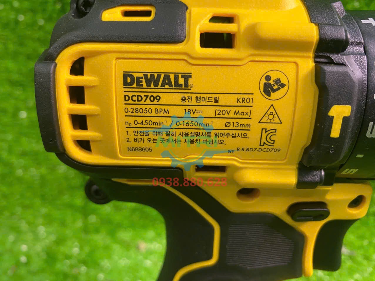 Tem thông số máy khoan Dewalt DCD709N 18V cần kiểm tra trước khi nhận hàng