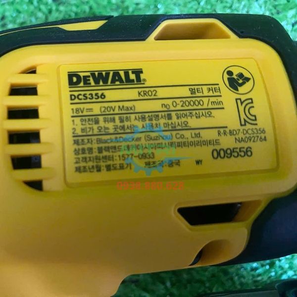 Tem thông số máy cắt rung DEWALT DCS356B