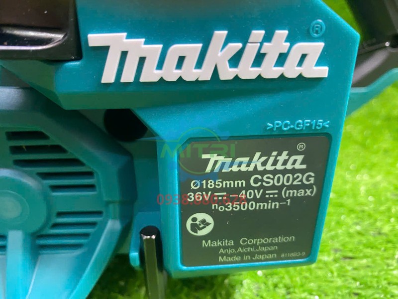Tem thông số Makita CS002GZ01 40V Max XGT