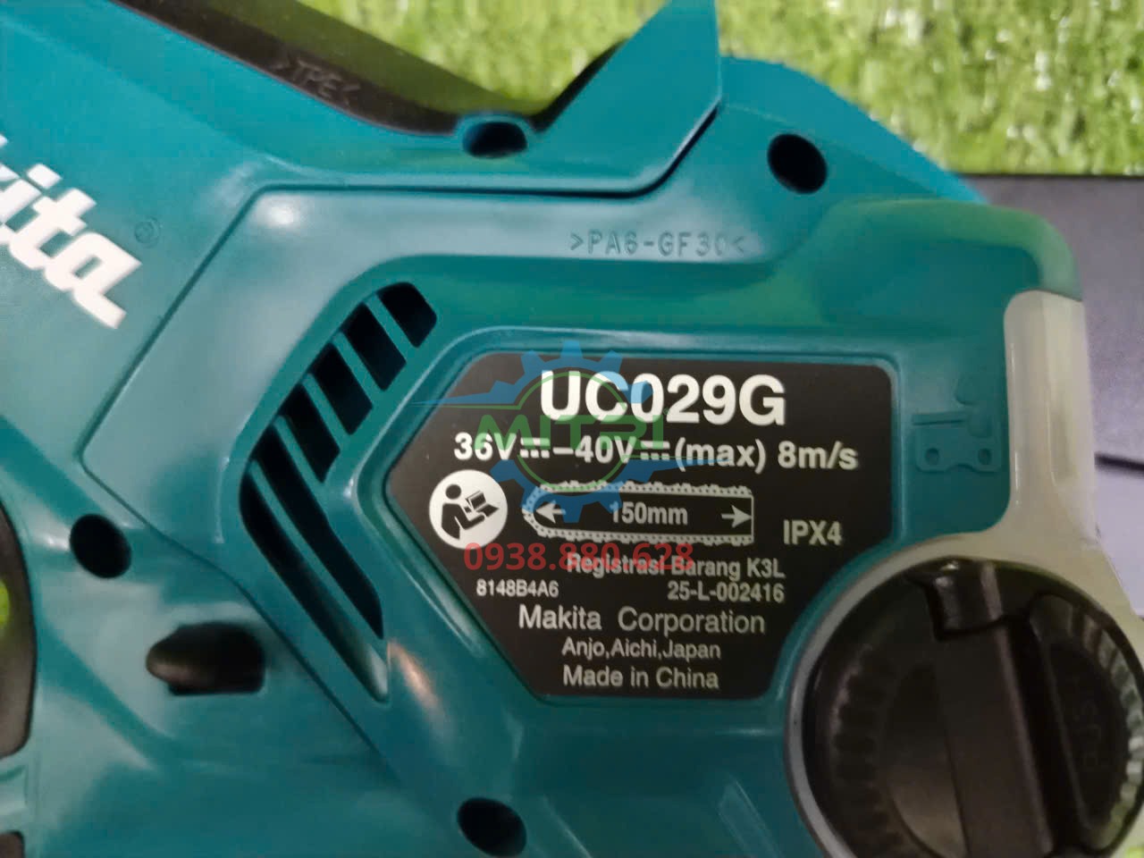 Tem thông số Makita UC029GZ01
