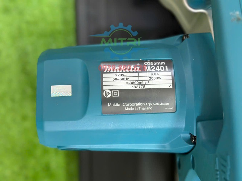 Tem thông số máy cắt sắt Makita M2401B