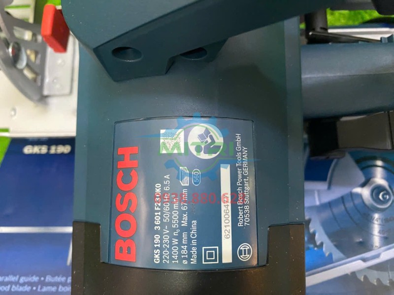Tem thông số máy cưa đĩa Bosch GKS 190 chính hãng 1400W