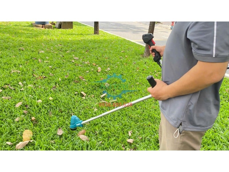 Test cắt cỏ sân vườn bằng Makita DUR190UZX1