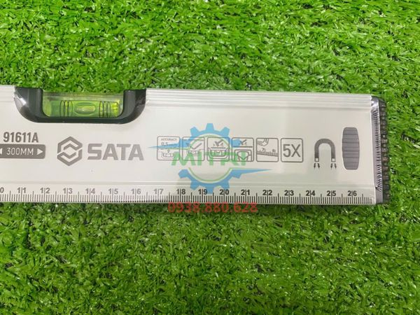 Thân nhôm thước thủy 30cm Sata 91611A