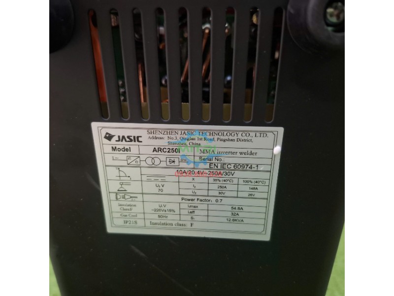 Thông số máy hàn Jasic ARC-250I 250A 220V