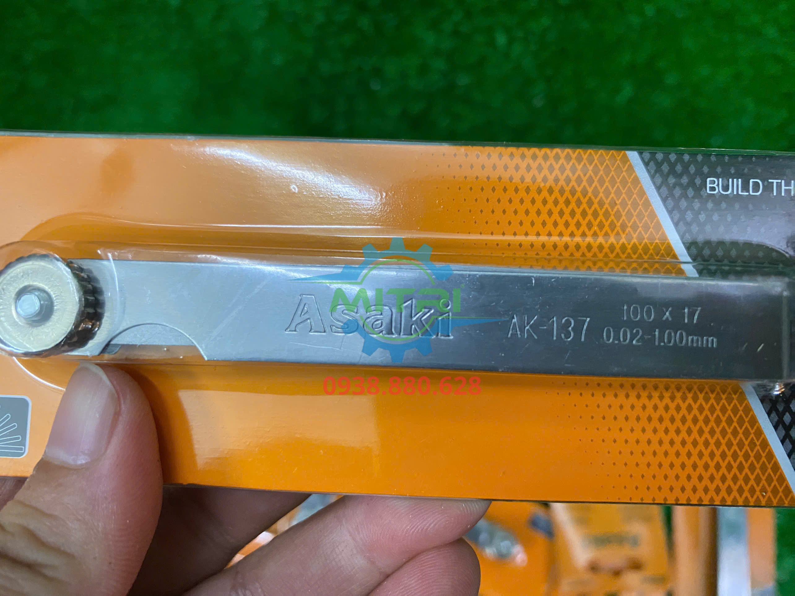 Thước căn lá đo khe hở thép không gỉ Asaki AK-0137