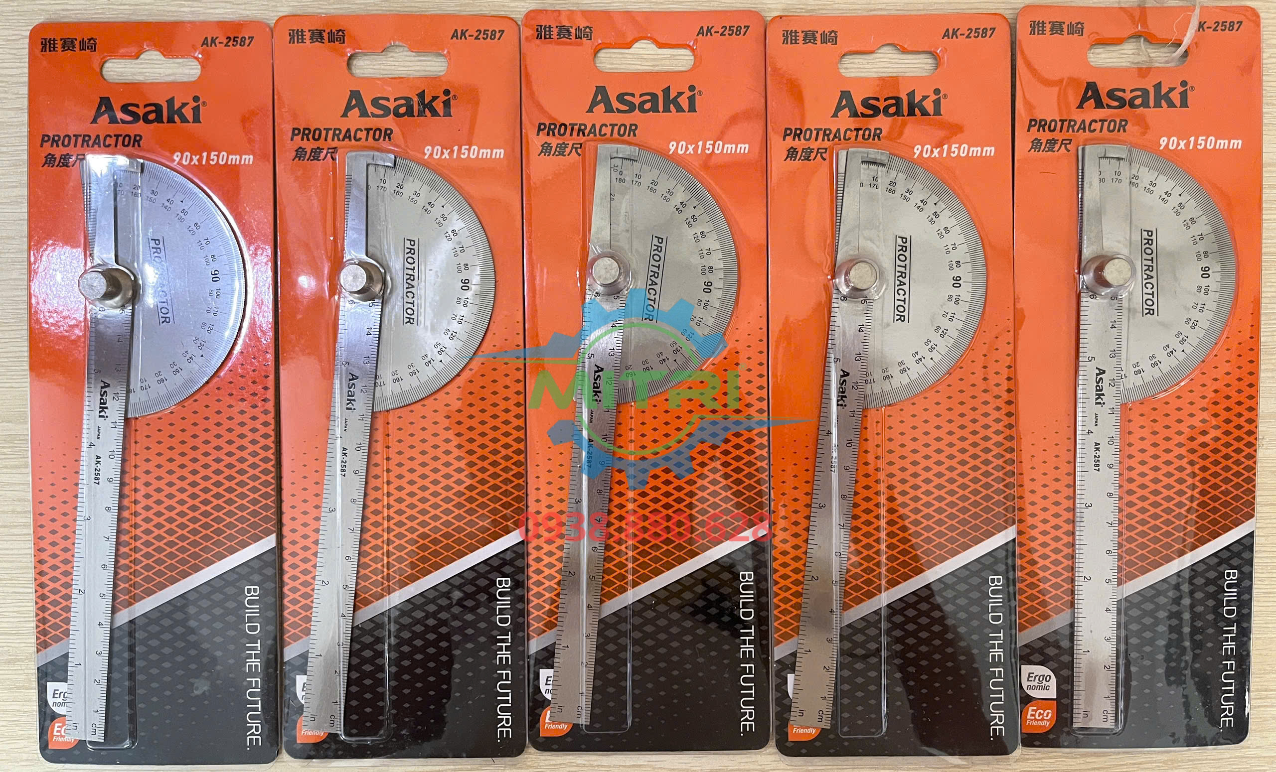Thước đo góc Asaki AK-2587 90x150mm cho thợ cơ khí và xây dựng