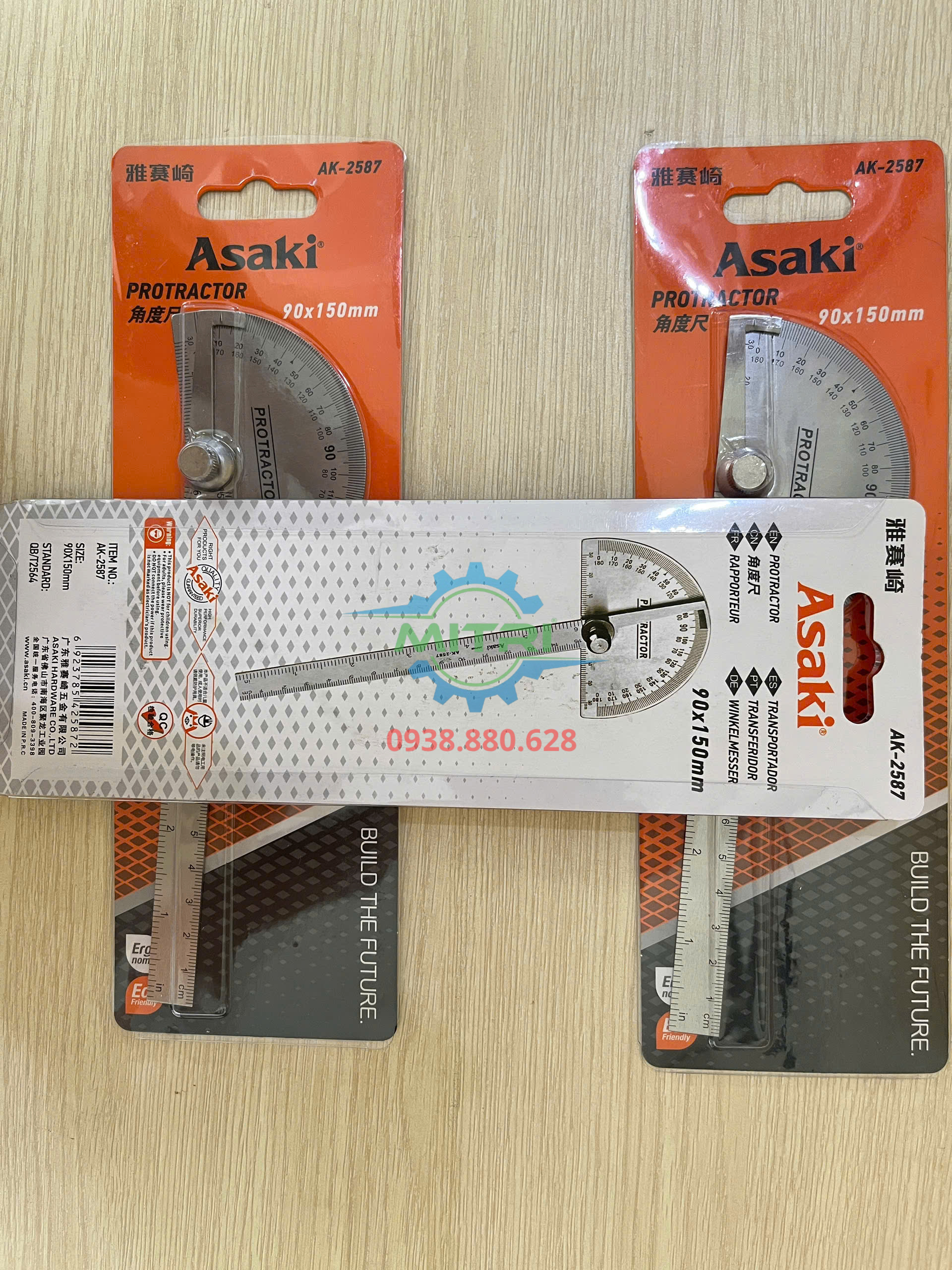 Thước đo góc Asaki AK-2587 chính hãng Asaki