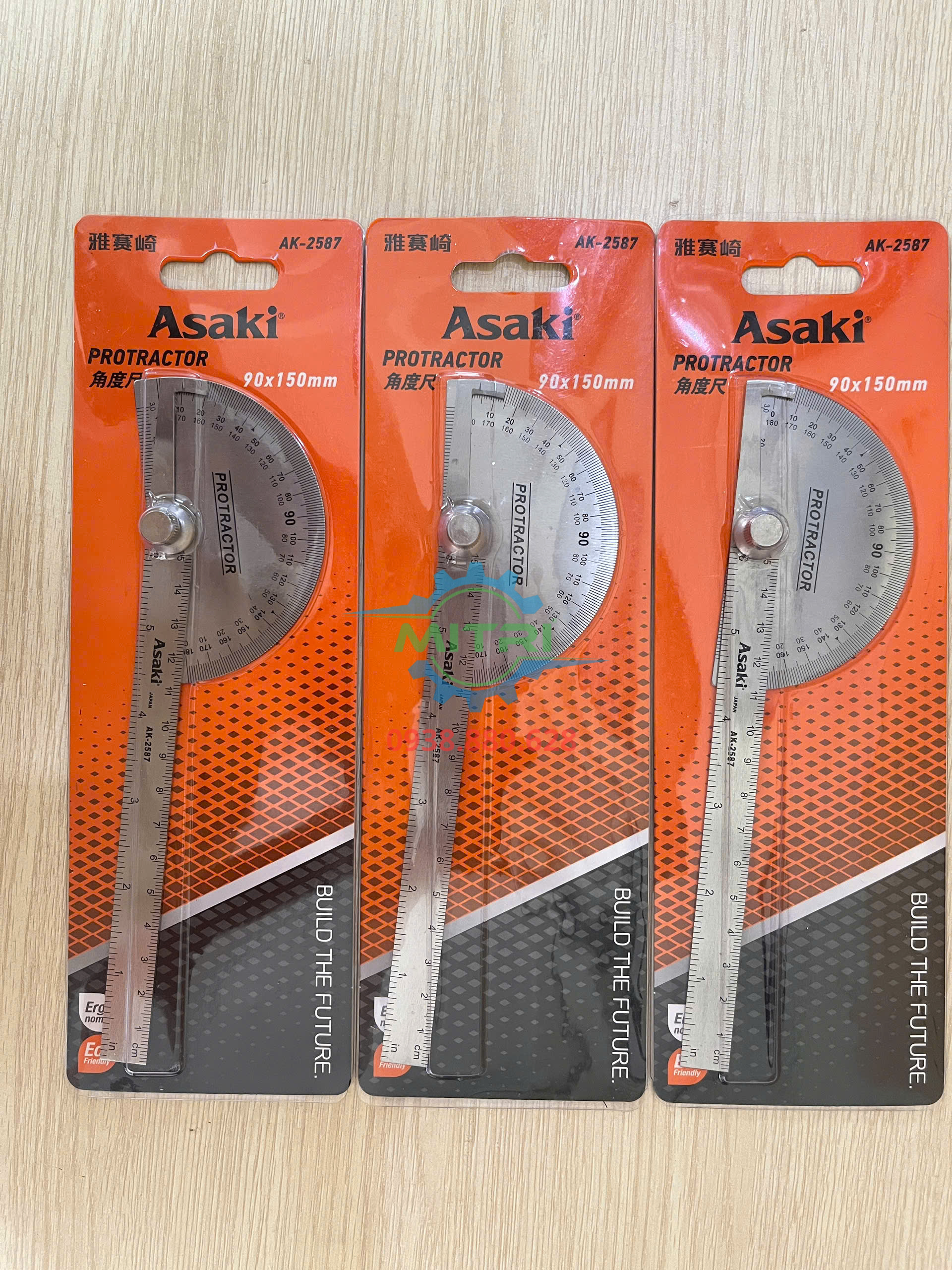 Thước kê góc 90x150mm Asaki AK-2587 bằng thép không gỉ