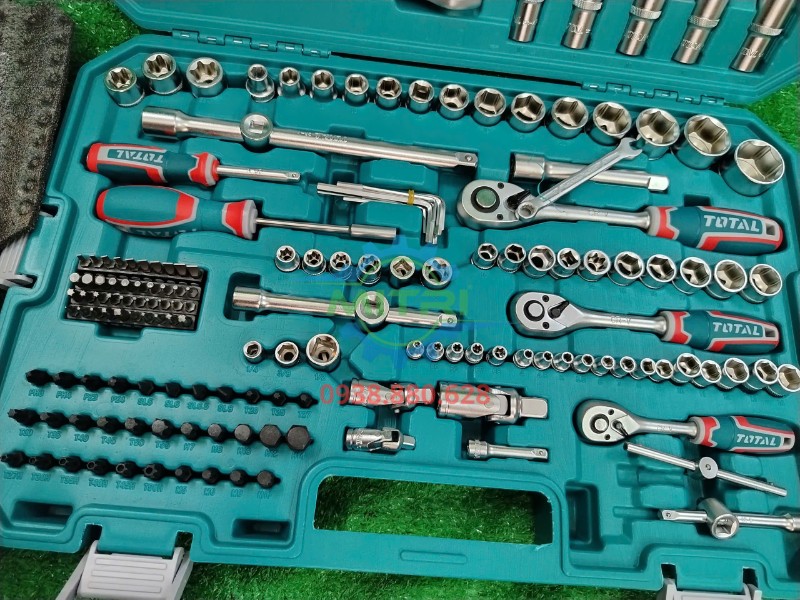 Total THKTHP22166 bộ tuýp và cờ lê 216 món