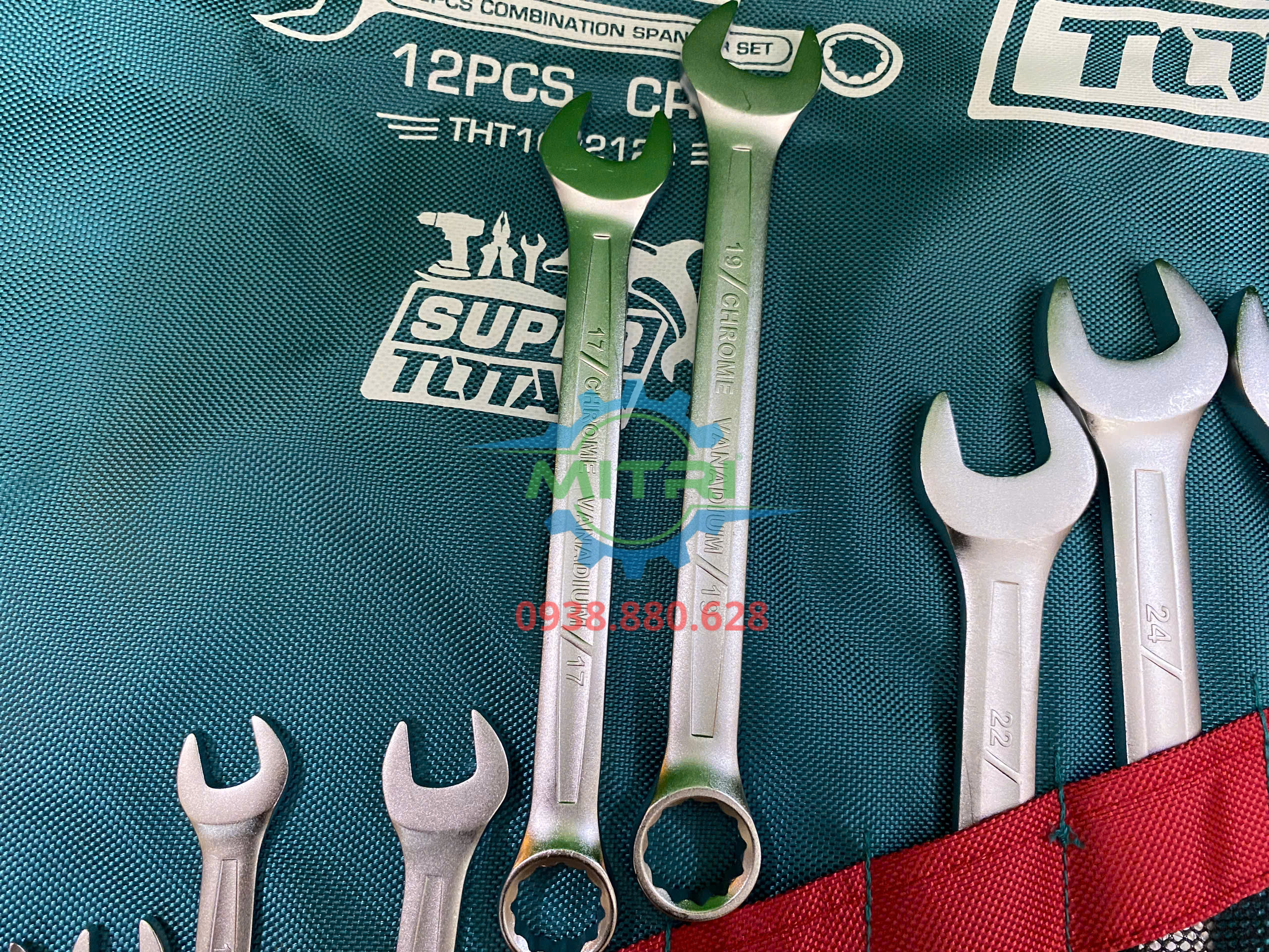 Dải size chi tiết bộ cờ lê Total 12 món