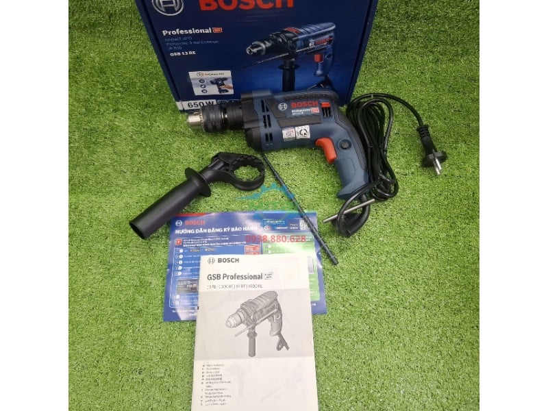 Trọn bộ máy khoan Bosch GSB 13RE 650W kèm phụ kiện theo cấu hình bán