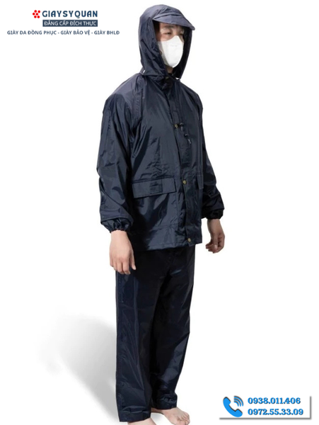 Áo mưa quân nhu màu tím than