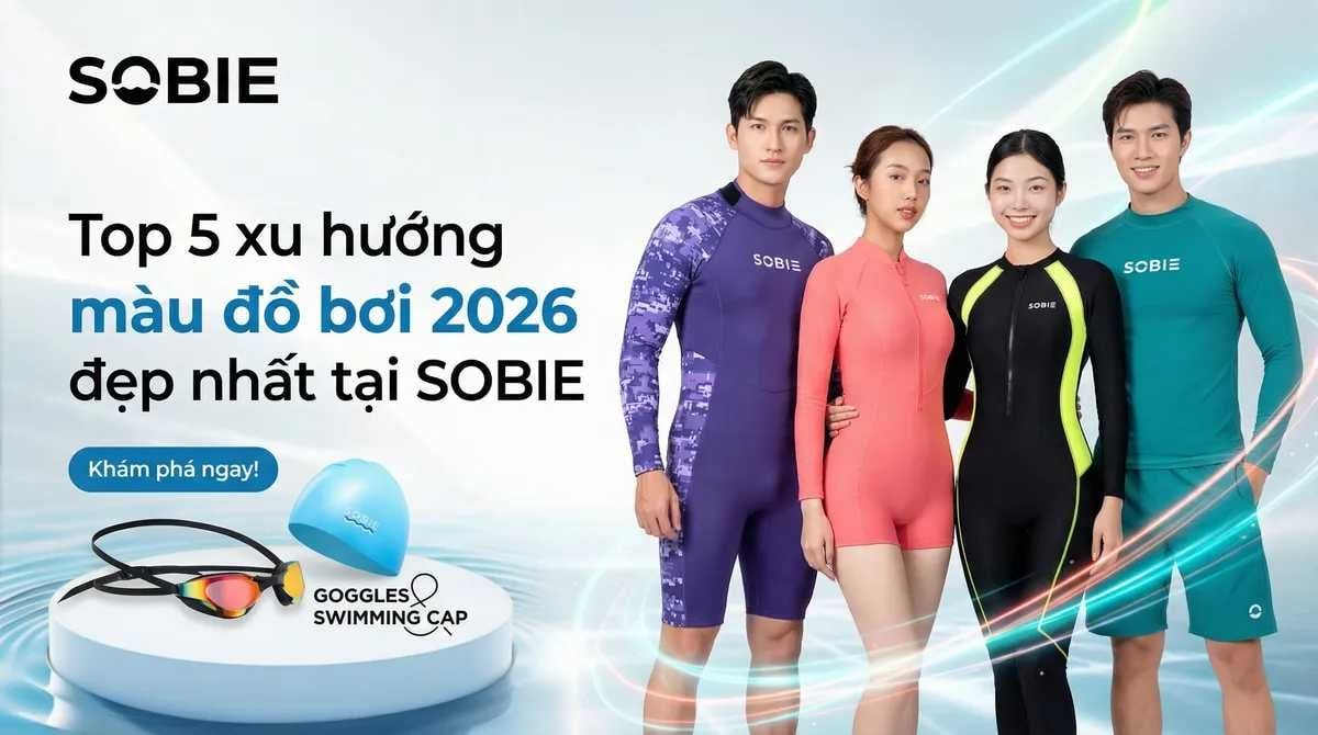 Top 5 xu hướng màu đồ bơi 2026 đẹp nhất tại SOBIE