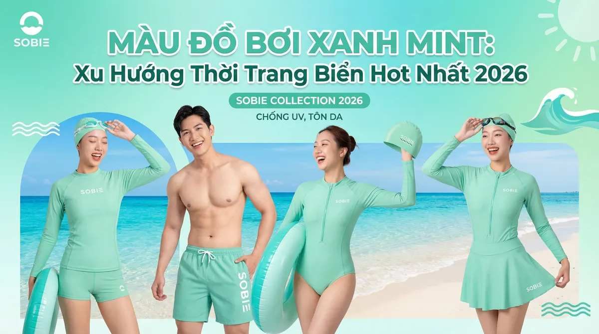 Màu đồ bơi xanh mint: Xu hướng thời trang biển hot nhất 2026