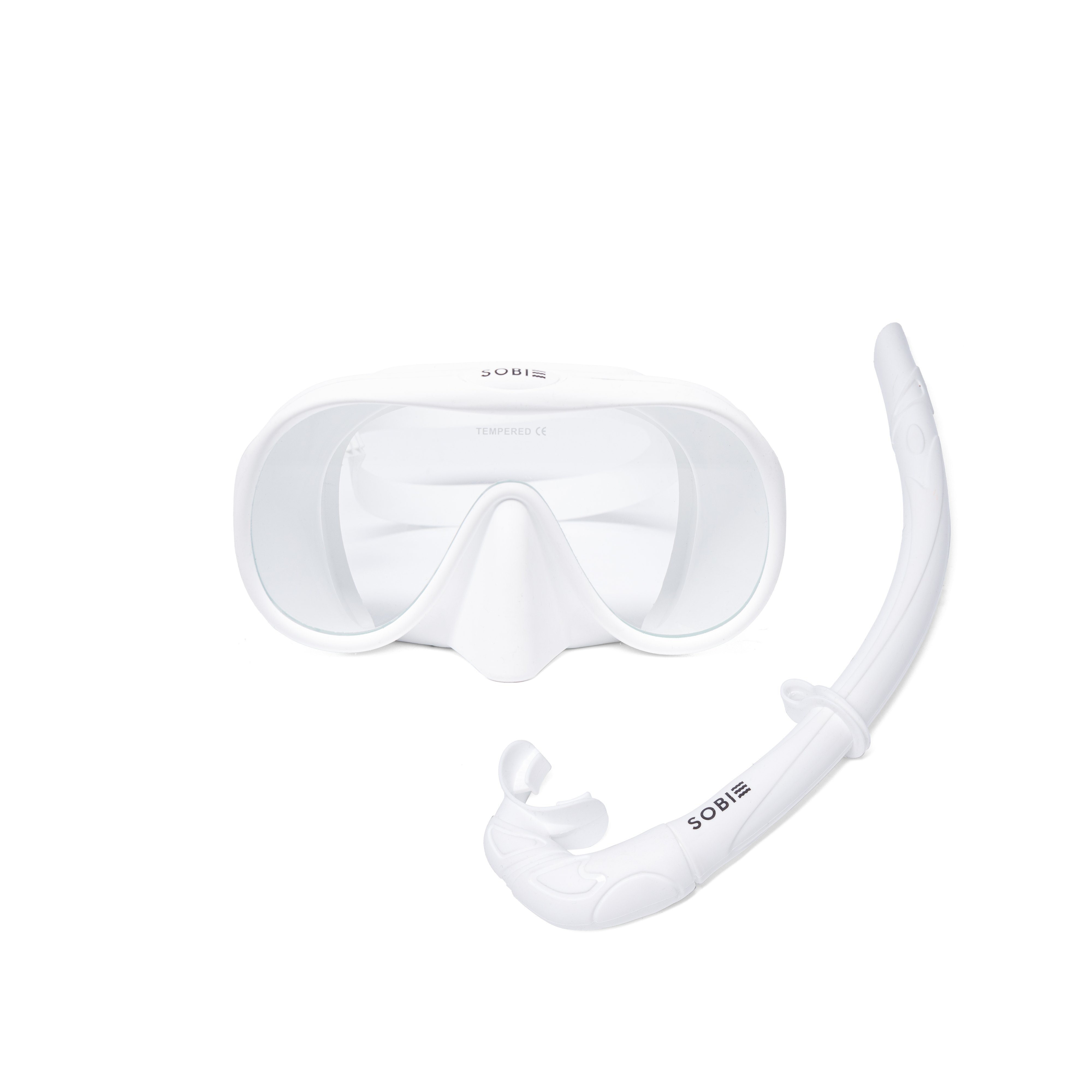 SOBIE bộ kính lặn + ống thở màu White