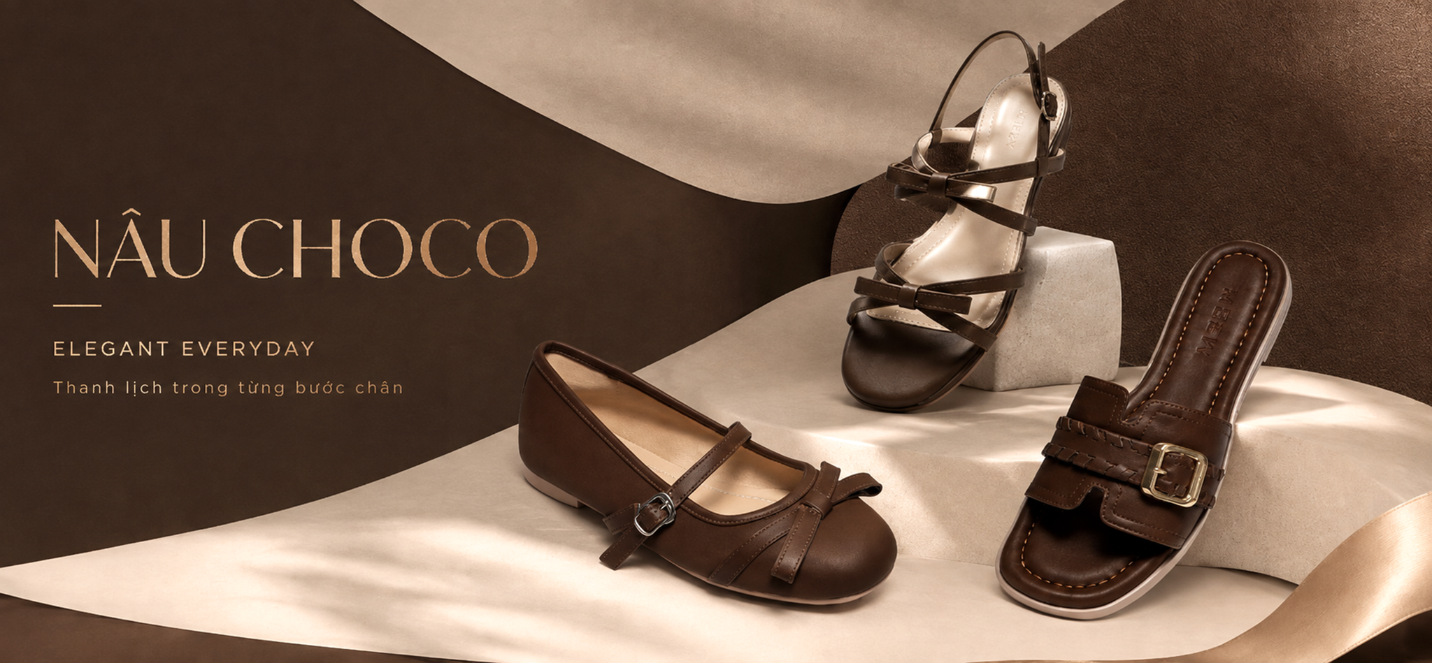 Giày Nữ Xinh Màu Nâu Choco Sáng Da Vintage (Merly 35-43)