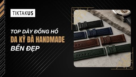 Top 3 mẫu dây đồng hồ da kỳ đà handmade bền đẹp, chống mồ hôi tốt