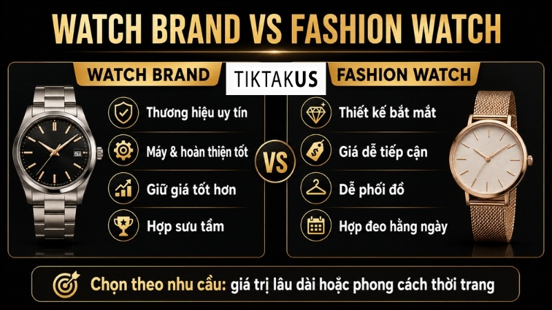 Đồng hồ từ thương hiệu chế tác truyền thống khác gì đồng hồ thời trang