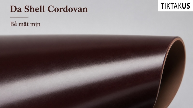 Bề mặt không lỗ chân lông của shell cordovan