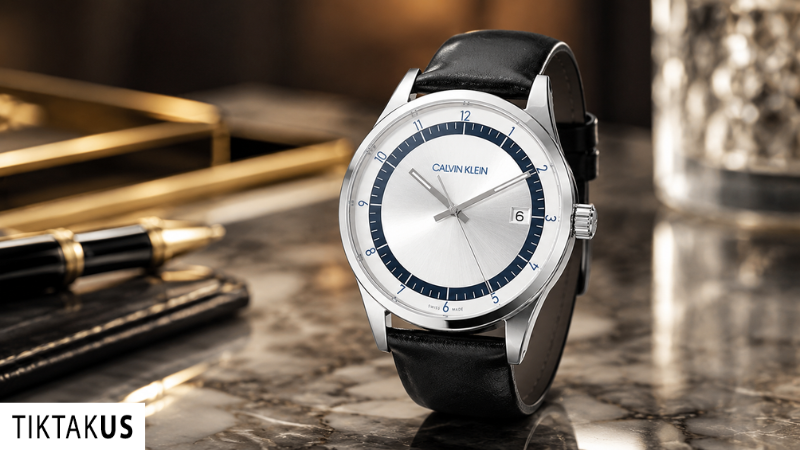 Đồng hồ đeo tay nam CALVIN KLEIN KAM211C6 size 42mm máy Quartz pin kính sapphire chính hãng Thụy Sĩ