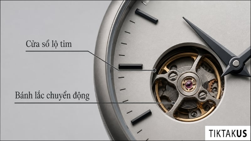 Đồng hồ open heart thực chất là mẫu đồng hồ cơ tiêu chuẩn có phần mặt số được khoét một góc