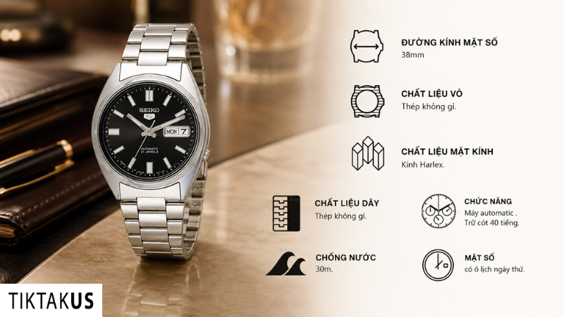 Đồng hồ nam dây thép Seiko 5 Vintage SNXS79J1 - MADE IN JAPAN
