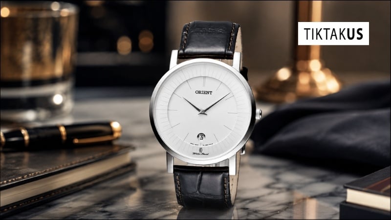 Orient kính Sapphire FGW0100AW0 Đồng hồ công sở dây da classic máy Quartz