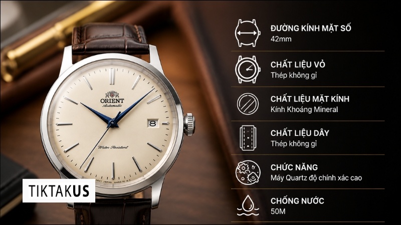 Đồng hồ đeo tay nam Orient Automatic Bambino RA-AC0M04Y10B 38.5mm