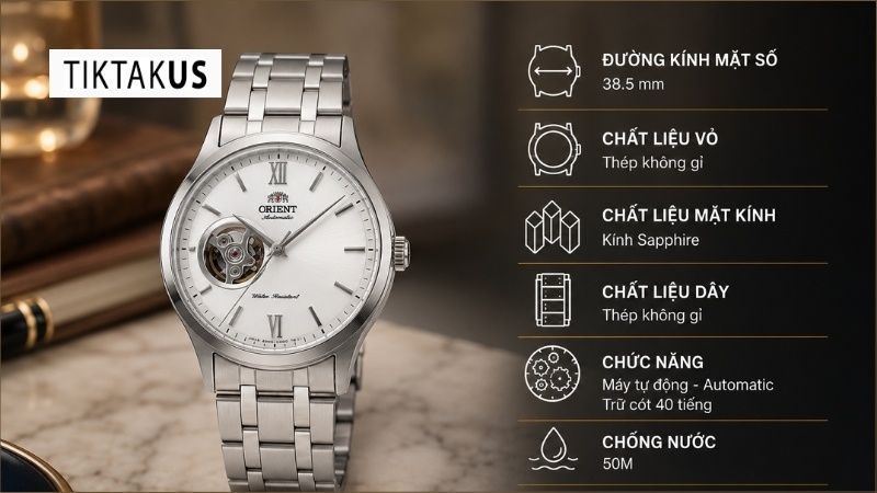 Đồng hồ nam dây thép Orient Golden Eye 2 TAG03001W0 FAG03001W0
