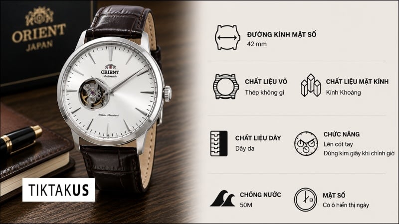 Đồng hồ nam dây da Orient Esteem Gen 2 TAG02005W0 FAG02005W0