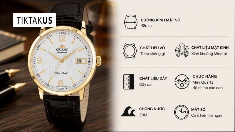 Đồng hồ nam dây da Orient Symphony FER27004W0
