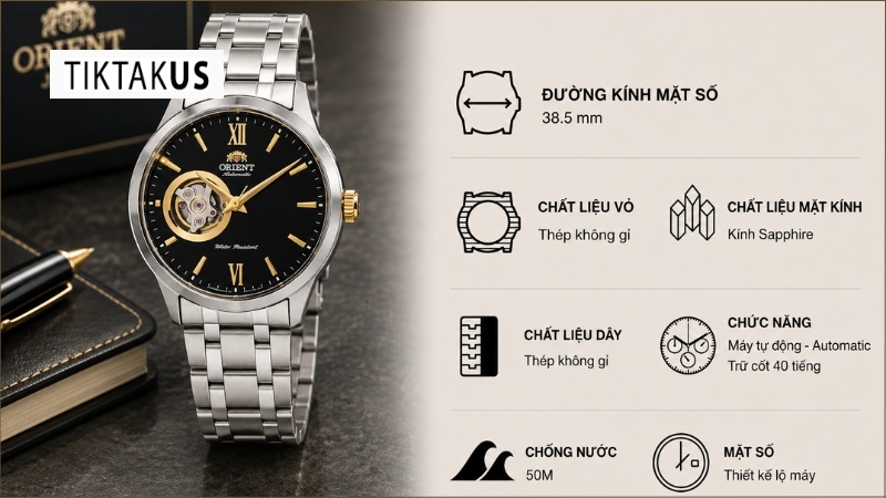 Đồng hồ nam dây thép Orient Golden Eye 2 TAG03002B0 FAG03002B0