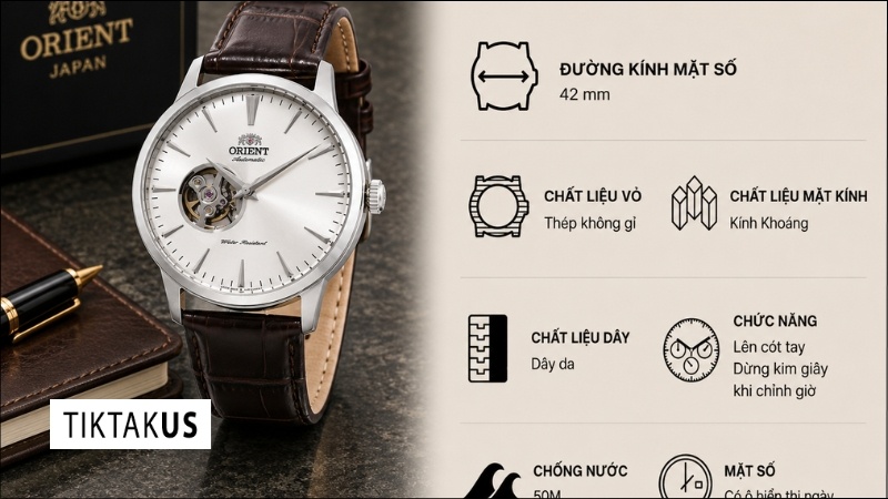 Đồng hồ nam dây da Orient Esteem Gen 2 TAG02005W0 FAG02005W0