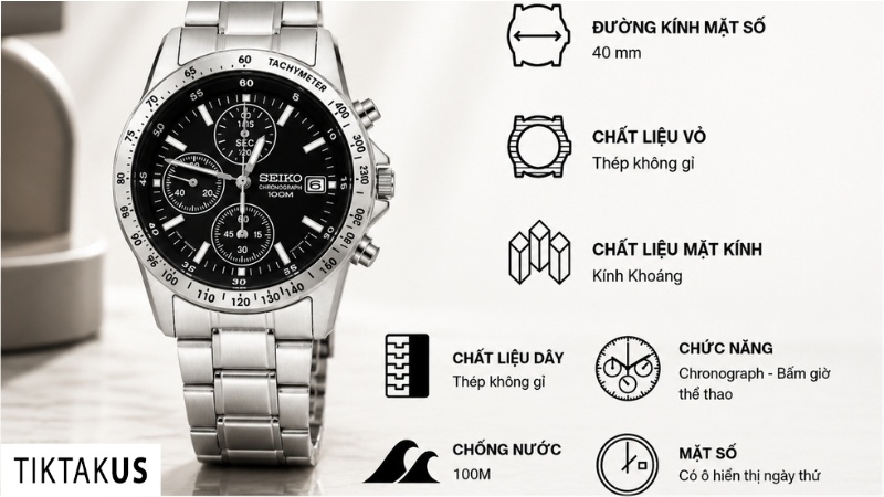 Đồng hồ nam Seiko Chronograph SND367P