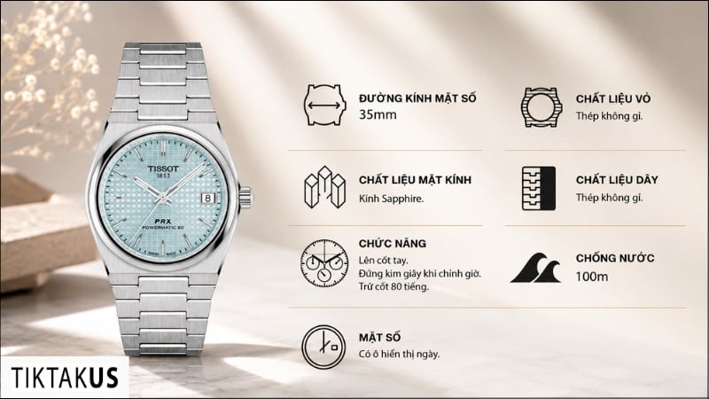 Đồng hồ Tissot Automatic PRX 35mm T137.207.11.351.00