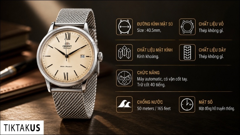 Đồng hồ đeo tay nam Orient Automatic Bambino RA-AC0020G10B