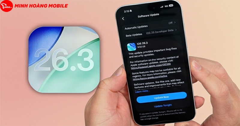 IOS 26.3 RC ra mắt: Sửa lỗi camera, pin ổn