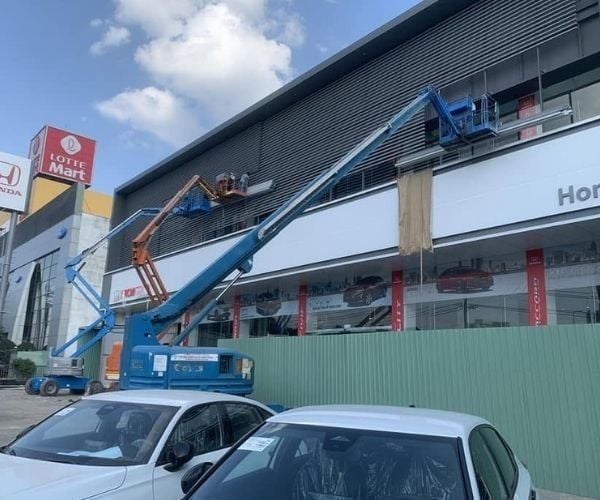 Dự án sơn phun ngoại thất công trình công nghiệp