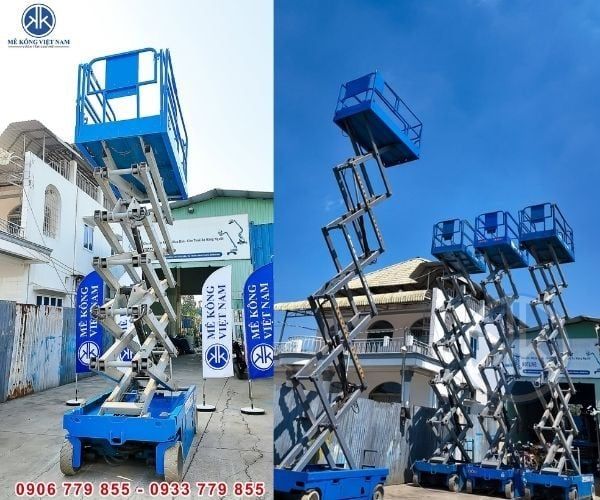 Xe nâng người cắt kéo (Scissor Lift) tối ưu cho không gian hẹp