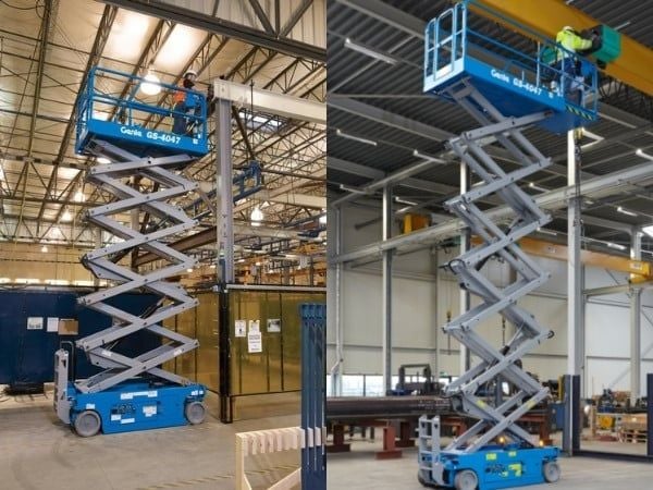 Xe nâng người dùng trong nhà xưởng