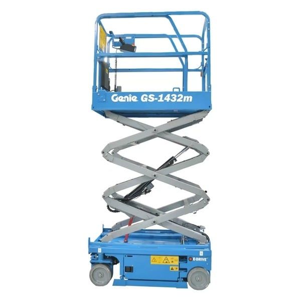 Xe nâng người dạng cắt kéo điện mini Genie GS-1432m