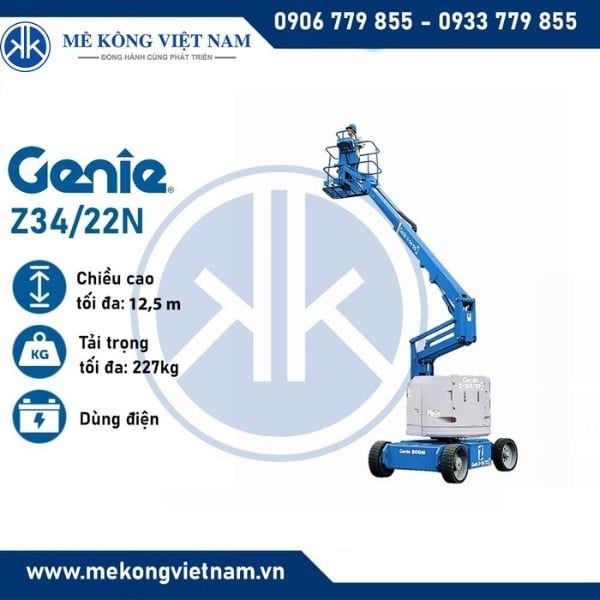 Xe nâng người cần gập khung gầm hẹp Genie Z-34/22 JDC
