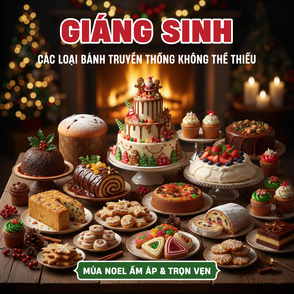 Giới Thiệu 16 Loại Bánh Giáng Sinh Nổi Tiếng, Không Thể Thiếu Mỗi Mùa Noel
