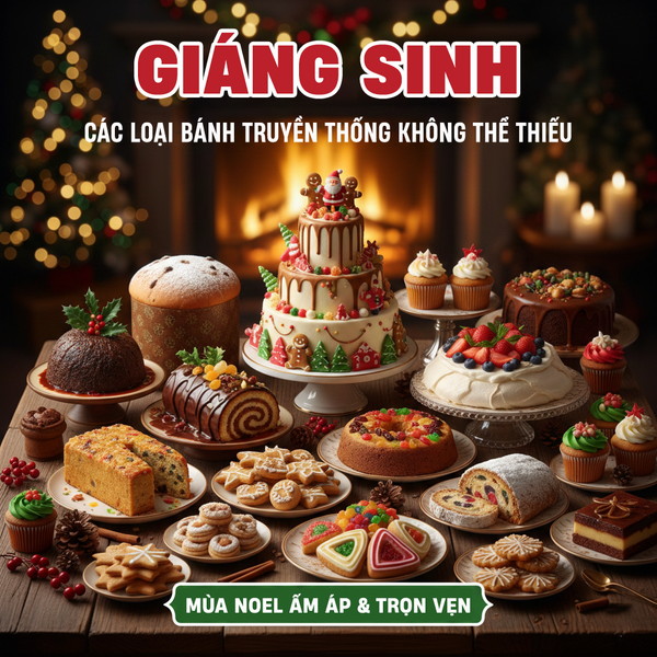 Giới Thiệu 16 Loại Bánh Giáng Sinh Nổi Tiếng, Không Thể Thiếu Mỗi Mùa Noel