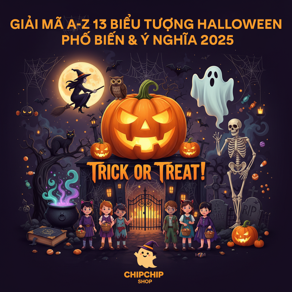 Giải Mã 13 Biểu Tượng Halloween Phổ Biến Và Ý Nghĩa A–Z 2025