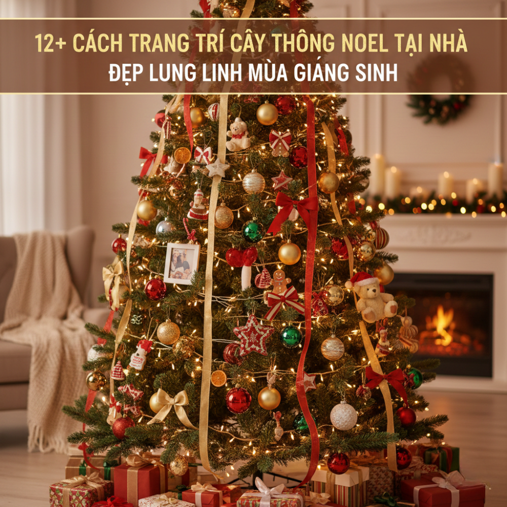 12+ Cách Trang Trí Cây Thông Noel Tại Nhà Đẹp Lung Linh Mùa Giáng Sinh