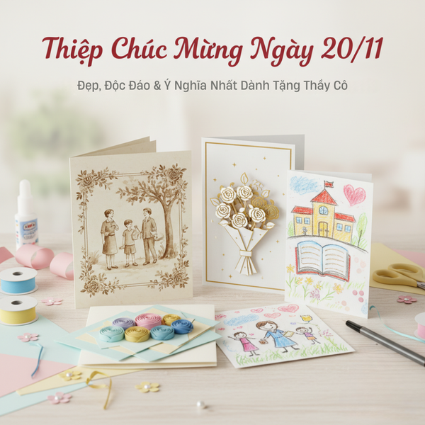 Thiệp Chúc Mừng Ngày 20/11 – Gợi Ý Cách Làm Thiệp Chúc Mừng Ngày 20/11 Đẹp, Độc Đáo Và Ý Nghĩa Nhất Dành Tặng Thầy Cô