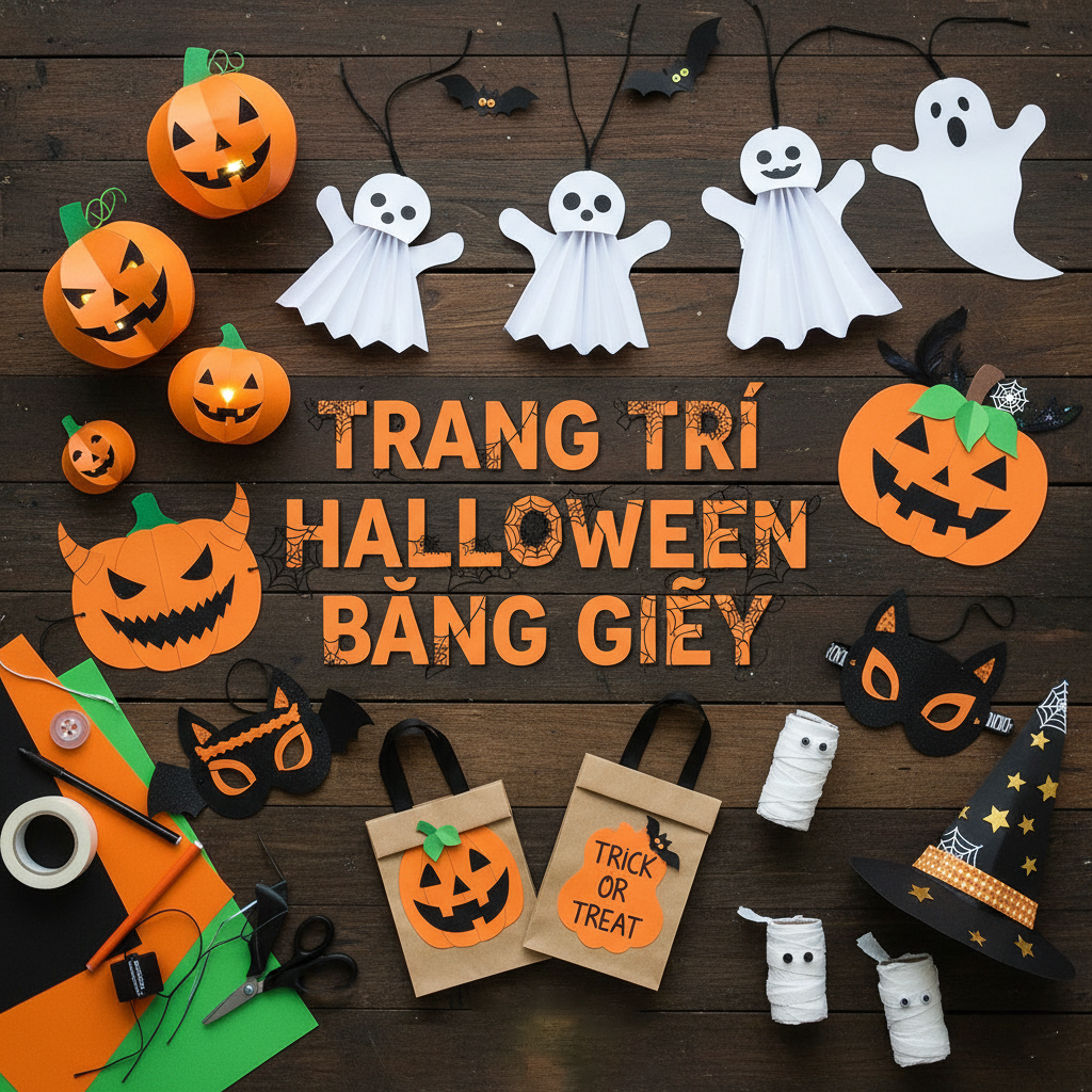 Hướng Dẫn Trang Trí Halloween Bằng Giấy Đơn Giản, Tiết Kiệm Tại Nhà