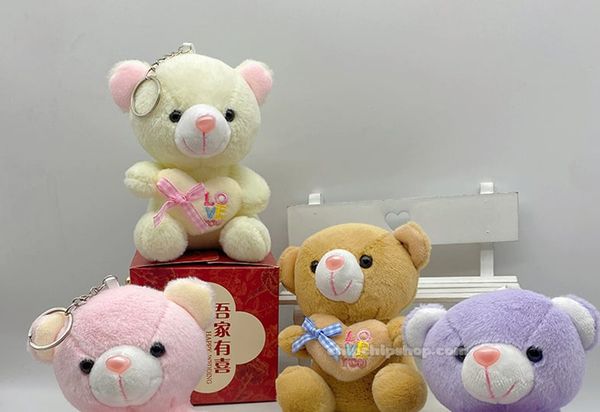 MÓC KHÓA TEDDY ÔM TIM